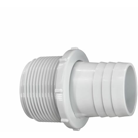 Hayward – Embout cannelé pour tuyau flottant 1-1/2 – Ø 38 mm – Couleur blanche – Raccordement pour prise balai – Modèle 3396