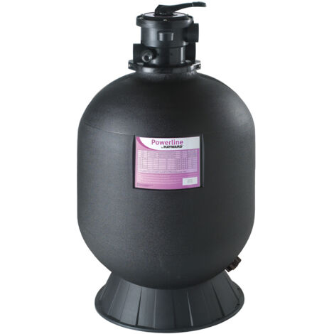 Hayward – Filtre à sable 14 m³/h – Débit 14 m³/h – Diamètre d'entrée/sortie 50 mm – Cuve en polyéthylène haute densité – Vanne 6 voies incluse