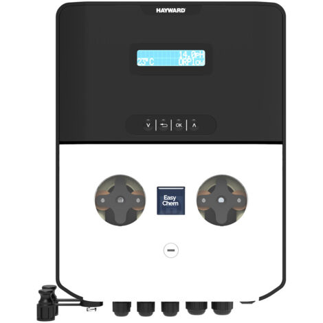 Hayward – Régulateur de pH de piscine Easy Chem Double – Dosage automatique pH + Redox – Écran digital – Alarme de surdosage