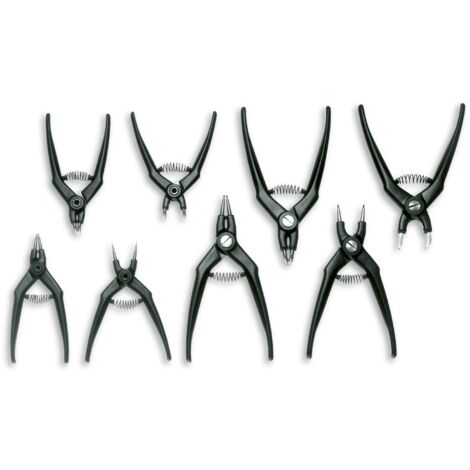 Hazet 1845/8 Serie Di Pinze Per Anelli Di Sicurezza, Multicolore, Numero Utensili 8