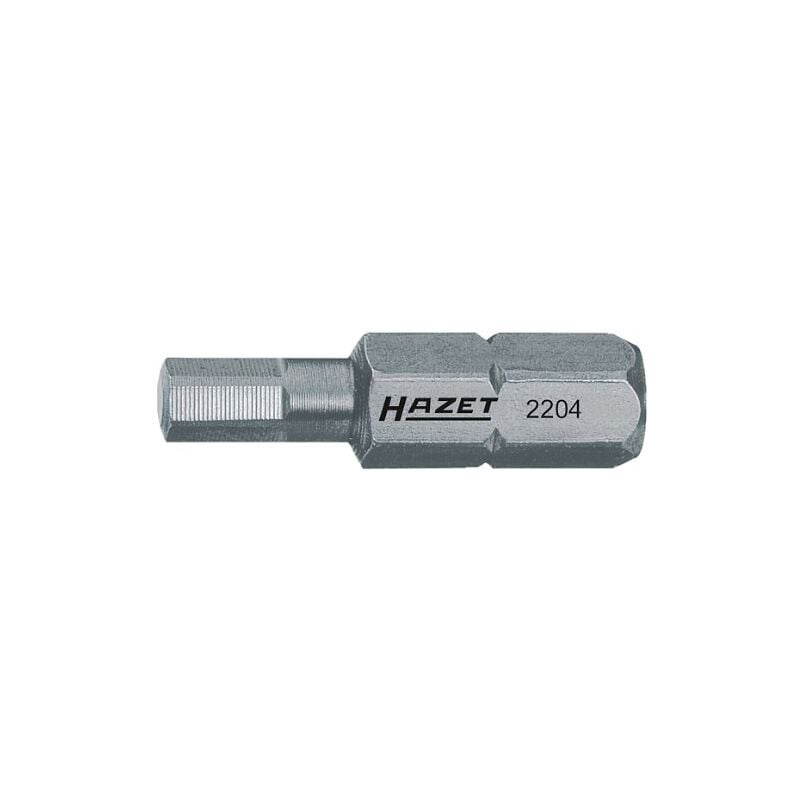 Hazet 2204-6 Embout-Tournevis Hexagone Massif 1/4''/profil À 6 Pans Intérieurs Taille 6 Longueur 25 Mm