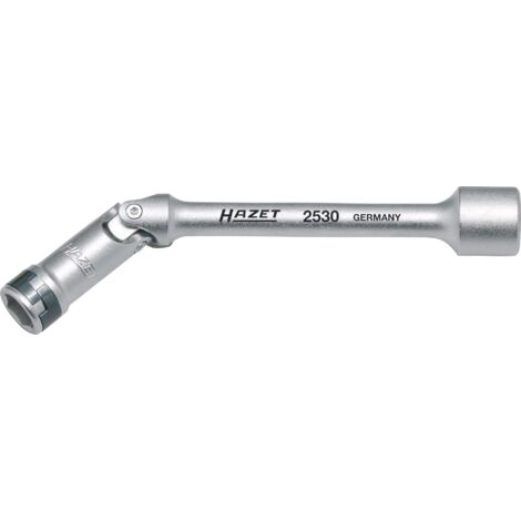 Hazet 2530 Chiave a Bussola per Candelette ad Incandescenza, Argento, Attacco Quadro, Cavo, 10 mm 3/8 di Pollice