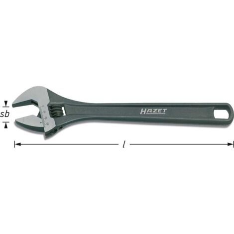 Hazet 279-8 Chiave a Forchetta Semplice, Regolabile, Nero, Lunghezza 205 mm