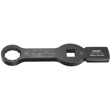 Hazet 2872SZ-30 Nkw Schlag-Ringschlüssel (Doppel-6 Kt.) Mit 2 Schlagflächen