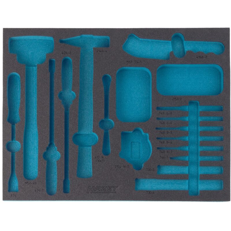 2-Komponenten Weichschaum-Einlage für Art.Nr. 163-143/18, 3/3+ (519 x 392 mm) - Hazet
