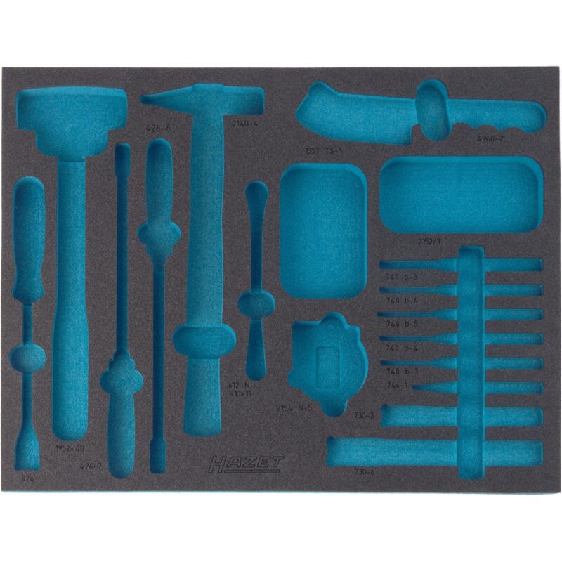 2-Komponenten Weichschaum-Einlage für Art.Nr. 163-143/18, 3/3+ (519 x 392 mm) - Hazet