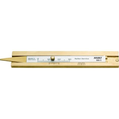 Hazet 666-5 Misuratore Profilo Pneumatici, Multicolore