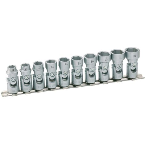 HAZET 6kt.-Gelenk-Steckschlüssel-Satz 880G/10H Vierkant hohl 10 mm (3/8 Zoll)