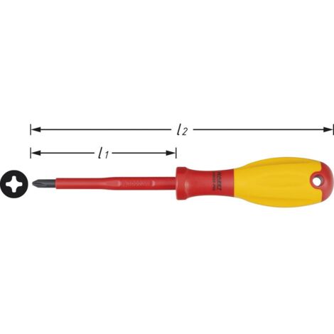 Hazet 810VDE-PH2 Elettricisti Cacciavite a croce PH 2 Lunghezza della lama: 100 mm