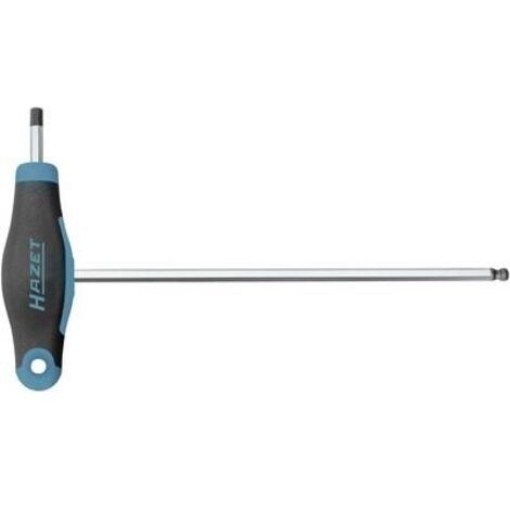 HAZET 829KK-6 829KK-6-DESTORNILLADOR ACODADO (HOJA CORTA Y LARGA PARA USO FLEXIBLE, PERFIL HEXAGONAL INTERIOR, TAMAÑO 6 MM), AZU