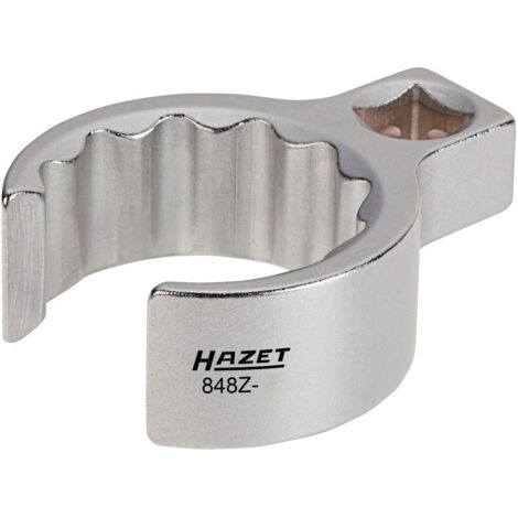 Hazet 848Z-22 Chiave Ad Anello, Doppio Esagono, Aperto, Argento, Attacco Quadro, Cavo, 10 mm 3/8 di Pollice