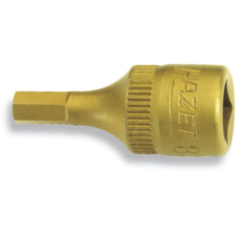 Hazet 8501-6 Inserto Chiave a Bussola per Giraviti, Oro, Attacco Quadro, Cavo, 6.3 mm 1/4 di Pollice