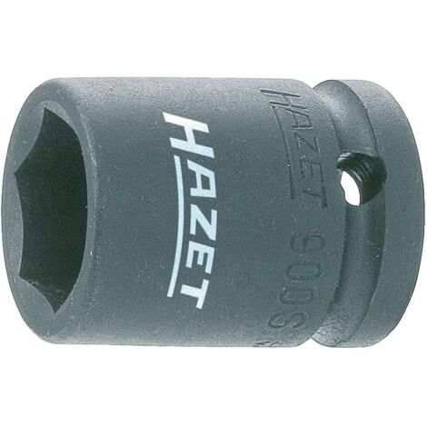 Hazet 900S-19 Inserto Chiave a Bussola per Avvitatori ad Impulso Esagonale, Nero, Attacco Quadro, Cavo, 12.5 mm 1/2 di Pollice