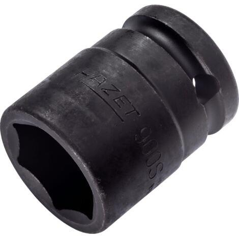Hazet 900S-21 Inserto Chiave a Bussola per Avvitatori ad Impulso Esagonale, Nero, Attacco Quadro, Cavo, 12.5 mm 1/2 di Pollice