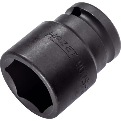Hazet 900S-24 Inserto Chiave a Bussola per Avvitatori ad Impulso Esagonale, Nero, Attacco Quadro, Cavo, 12.5 mm 1/2 di Pollice
