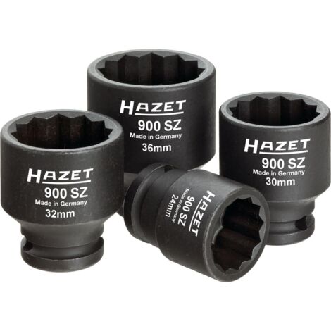 Hazet 900Sz/4 Assortimento per Albero di Trasmissione, Cardano, Asse, Nero, Attacco Quadro, Cavo, 12.5 mm 1/2 di Pollice