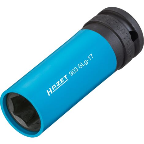 Hazet 903Slg-17/3 Inserto Chiave a Bussola Esagonale per Avvitatore ad Impulso, Nero, Attacco Quadro, Cavo, 12.5 mm 1/2 di Pollice