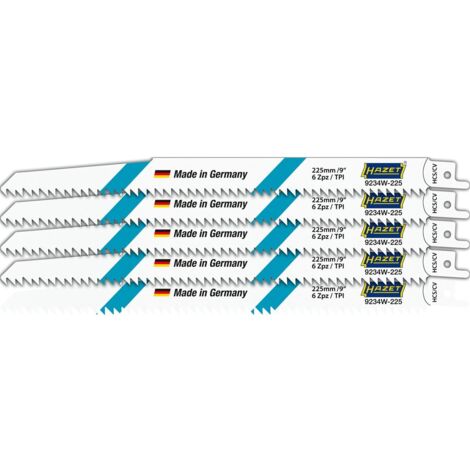 Hazet 9234W-225/5 Säbelsägeblätter-Satz, Holz