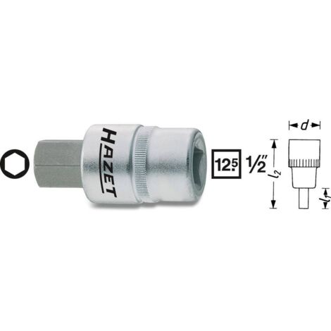 Hazet 986-9 Inserto Chiave a Bussola Del Giravite per Pinze Freni, Oro, Attacco Quadro, Cavo, 12.5 mm 1/2 di Pollice