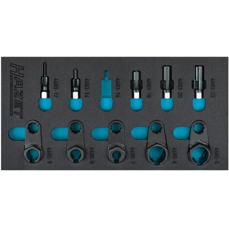 Hazet Abgassonden Werkzeug Satz 163-611/10, 342 mm x 172 mm, Anzahl Werkzeuge: 10