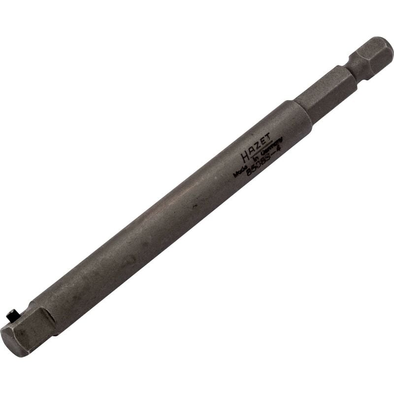 Hazet - Adaptateur à chocs 8508S-4 ∙ Hexagone massif 1/4 pouce (6,3 mm) ∙ Carré massif 1/4 pouce (6,3 mm) ∙ Longueur : 100 mm