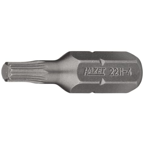 Hazet Bit 1/4 (6,3 mm) Sechskant massiv, Innen Vielzahn Profil XZN, SW M4
