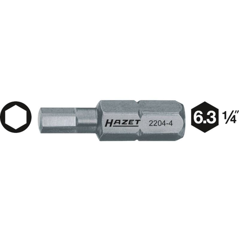 Hazet - Inserto Esagonale 4 mm Acciaio speciale c
