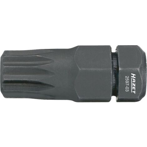 Hazet Bit 5/16 (8 mm) Sechskant massiv, Innen Vielzahn Profil XZN, SW M8