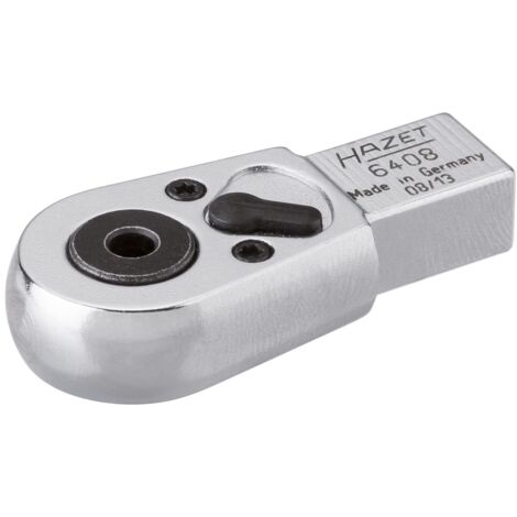 Hazet Bit Einsteck-Umschaltknarre 6408, 9 x 12 mm Einsteck-Vierkant massiv, 1/4 (6,3 mm) Sechskant hohl, Länge 46,5 mm