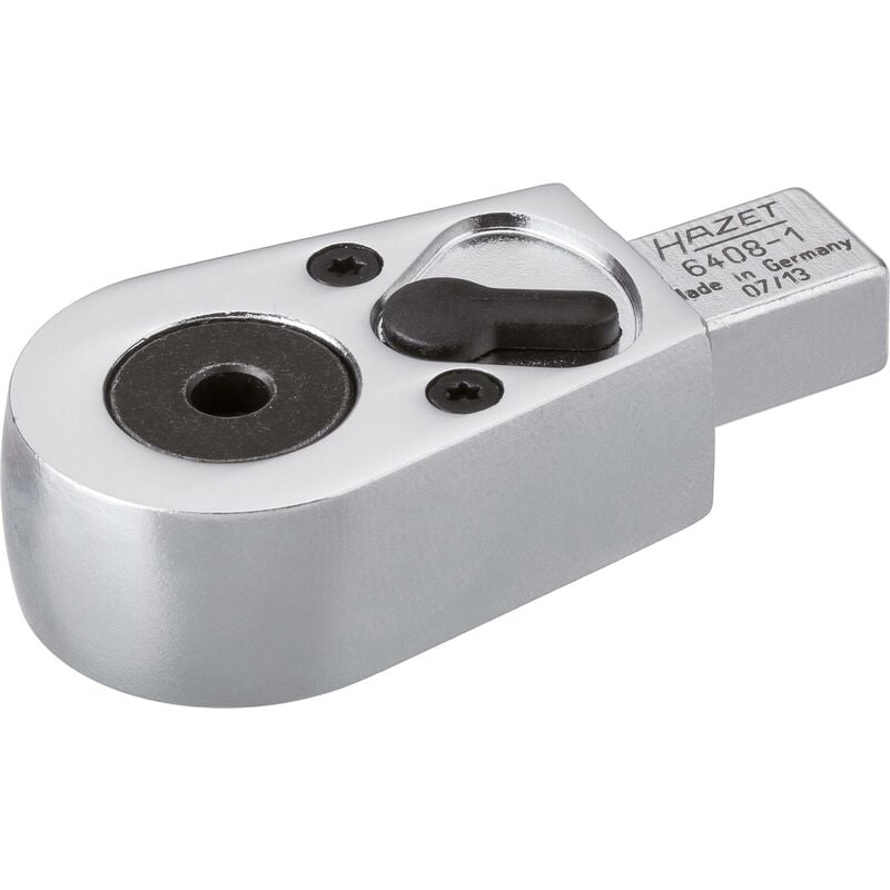 Testa a cricchetto per inserti 6408-1 ∙ Attacco quadro ad innesto 9 x 12 mm, massiccio ∙ Attacco esagonale, cavo, 5/16 di pollice (8 mm) ∙ Lunghezza: