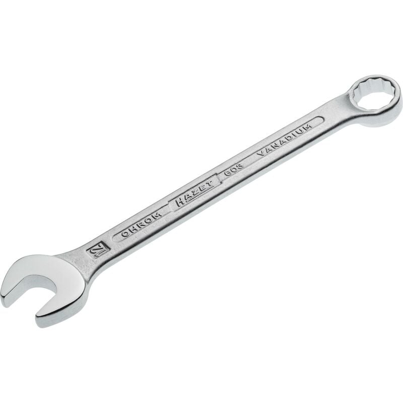 Chiave combinata a forchetta/ad anello 603-12 ∙ Profilo trazione con doppio esagono esterno ∙ ac 12 mm