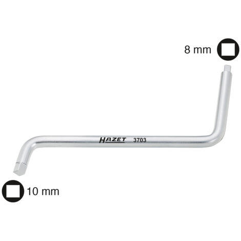 Hazet Clé de vidange d'huile - Profil de carré femelle - Taille: 8 x 10 - Longueur totale: 233 mm - 3703