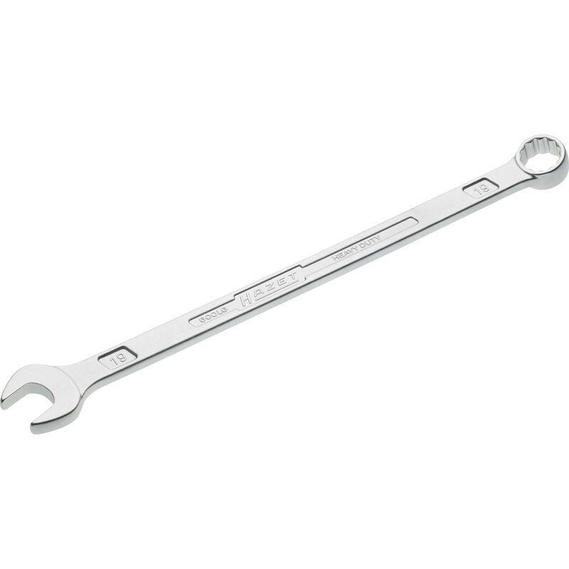 Clé mixte · extra-longue · fine 600LG-19 ∙ Profil Traction à 12 pans extérieurs ∙ Taille 19 mm