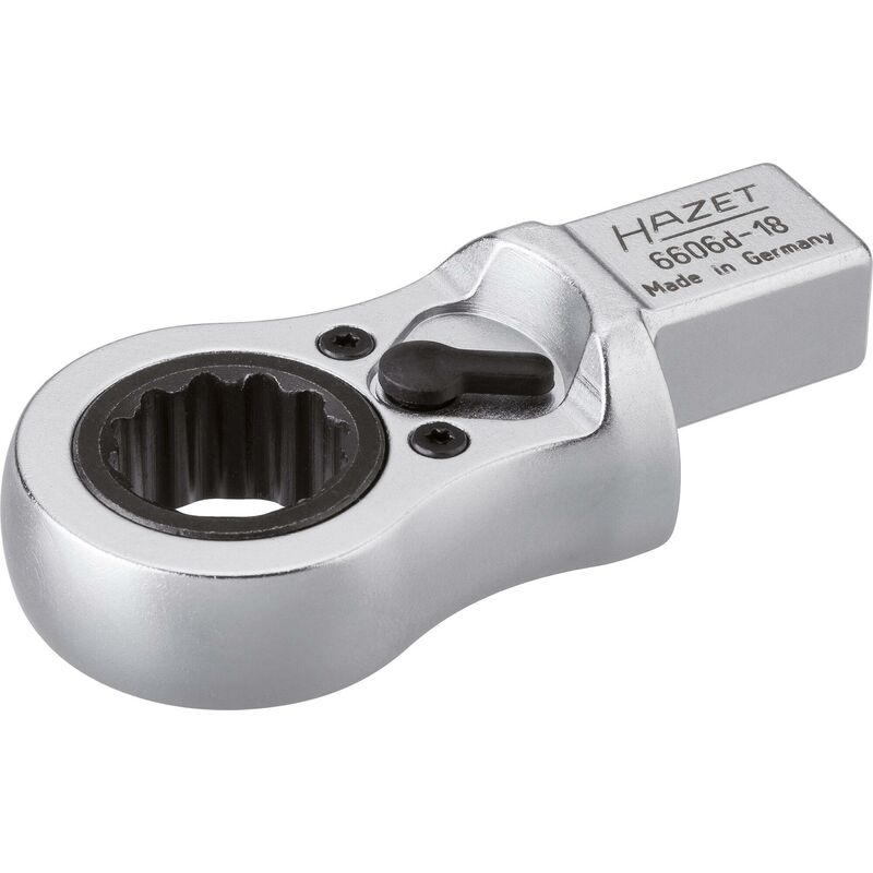 HAZET Cl&eacute; polygonale &agrave; cliquet enfichable 6606D-18 18 mm 