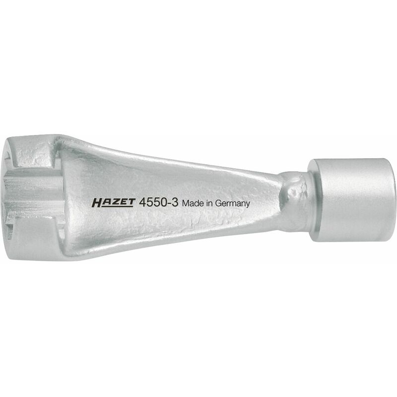 Hazet - Clé pour la conduite d'injection 4550-3 ∙ Carré creux 3/8 pouce (10 mm) ∙ Profil à 12 pans extérieurs ∙ 17 mm
