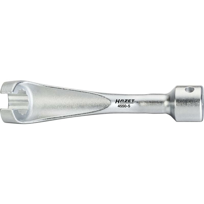 Hazet - Clé pour la conduite d'injection 4550-5 ∙ Carré creux 1/2 pouce (12,5 mm) ∙ Profil à 12 pans extérieurs ∙ taille 14 mm