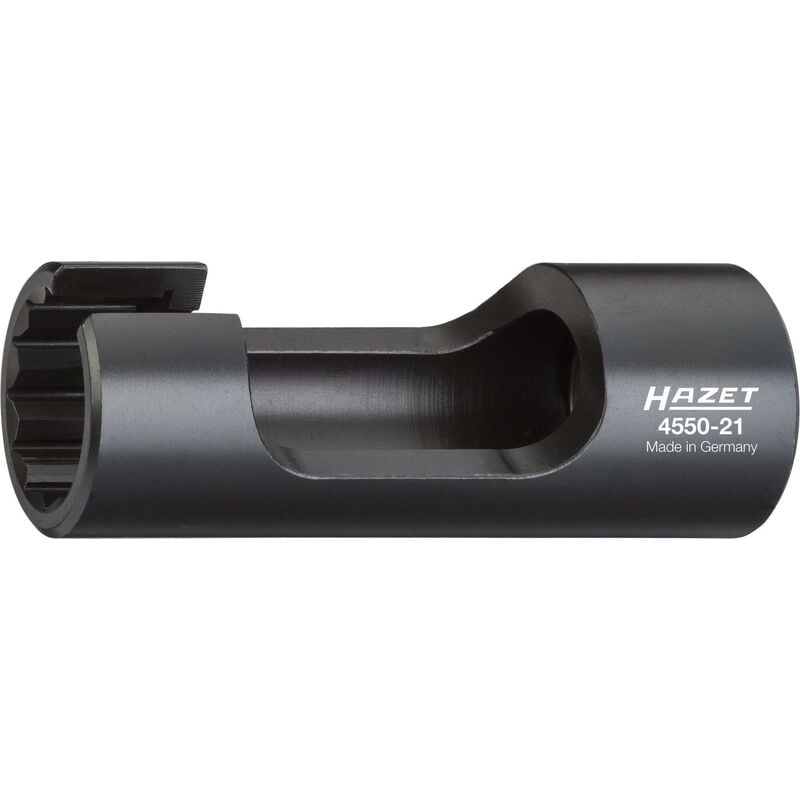 Hazet - Clé pour la conduite d'injection 4550-21 ∙ Carré creux 1/2 pouce (12,5 mm) ∙ Profil à 12 pans extérieurs ∙ Taille 21 mm
