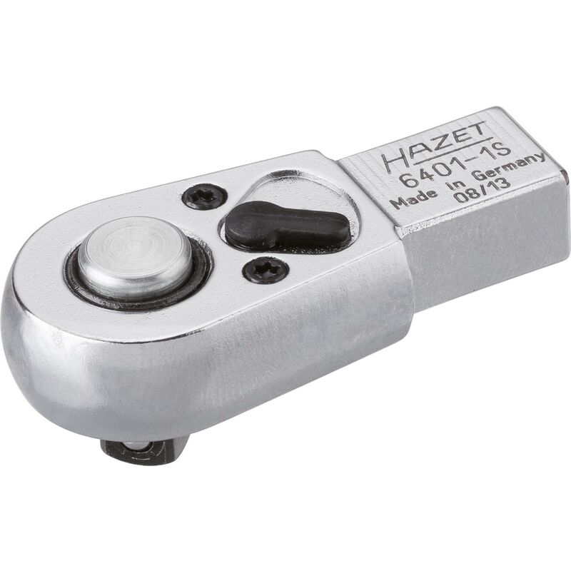Hazet - Testa ad innesto con cricchetto reversibile 6401-1S ∙ Attacco quadro ad innesto 9 x 12 mm, massiccio ∙ Attacco quadro, massiccio, 1/4 di