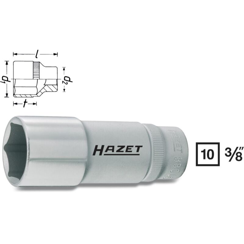 Hazet - Insert de la clé stc 21 mm 3/8 pouces din 3124 Lang