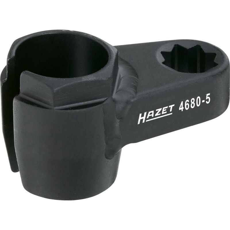 Hazet - 4680-5 Llaves para las sondas de gases de escape ∙ Cuadrado doble hueco 1/2 pulgada (12,5 mm) ∙ Perfil de hexágono exterior ∙ 22 mm