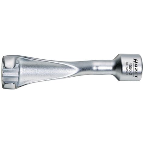 Hazet Einspritzleitungs-Schlüssel, Vierkant hohl 12,5 mm (1/2), Außen-Doppel-Sechskant Profil, 19 mm