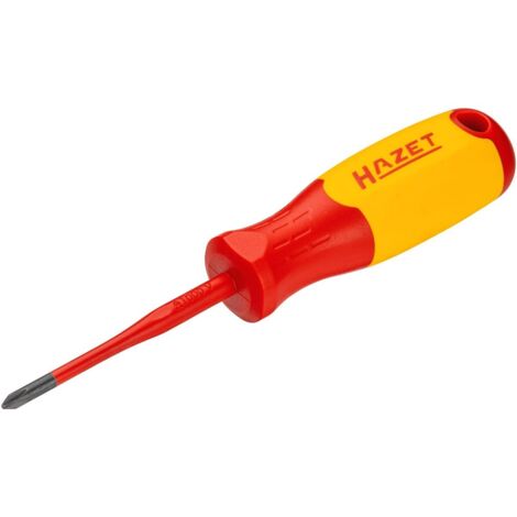 Hazet Elektriker-Schraubendreher, schutzisoliert, Kreuzschlitz Profil PH, SW PH1