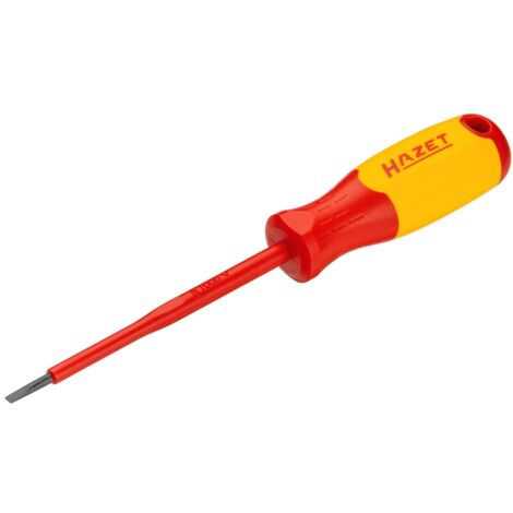 Hazet Elektriker-Schraubendreher, schutzisoliert, Schlitz Profil, SW 0,5 x 3 mm