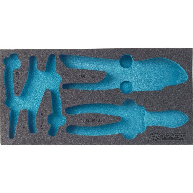 Hazet - Garniture en mousse souple bimatière 163-121L ∙ l x l : 342 mm x 172 mm