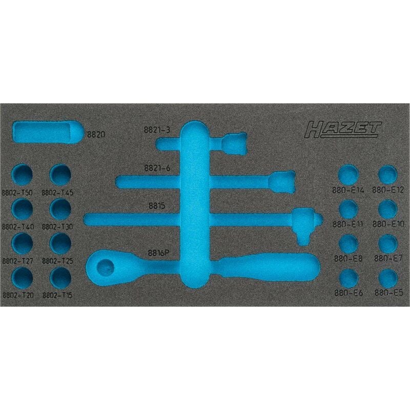 Hazet - Garniture en mousse souple bimatière 163-348L ∙ l x l : 342 mm x 172 mm