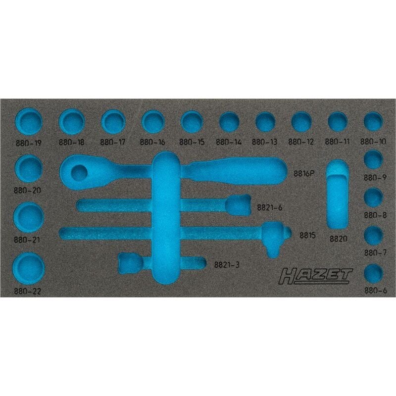 Hazet - Garniture en mousse souple bimatière 163-353L ∙ l x l : 342 mm x 172 mm