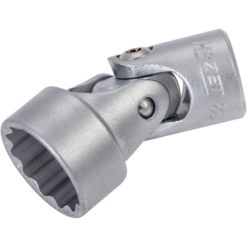 Gelenk Steckschlüsseleinsatz, Doppelsechskant, Vierkant hohl 10 mm (3/8), Außen-Doppel-Sechskant-Tractionsprofil, 18 mm - Hazet