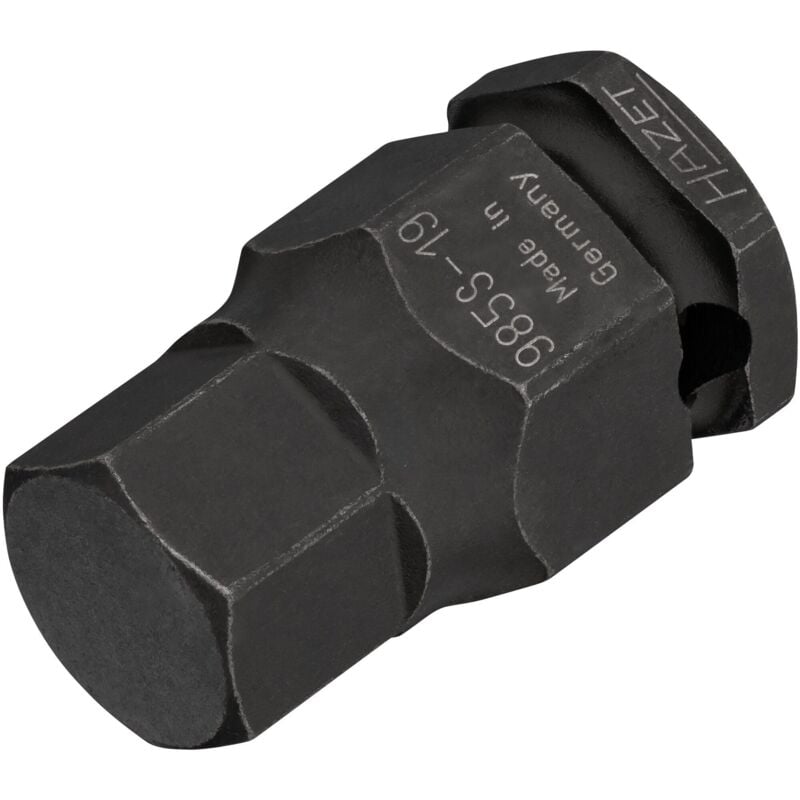 Douille mâle à chocs 985S-19 ∙ Carré creux 1/2 pouce (12,5 mm) ∙ Profil à 6 pans intérieurs ∙ Taille 19 mm