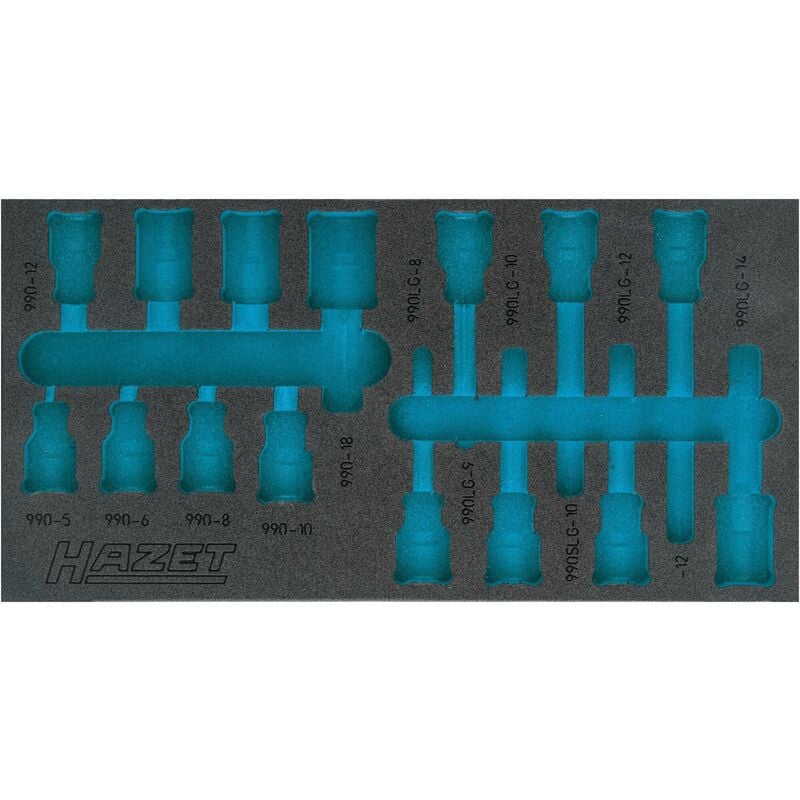 Hazet - Garniture en mousse souple bimatière 163-482L ∙ l x l : 342 mm x 172 mm