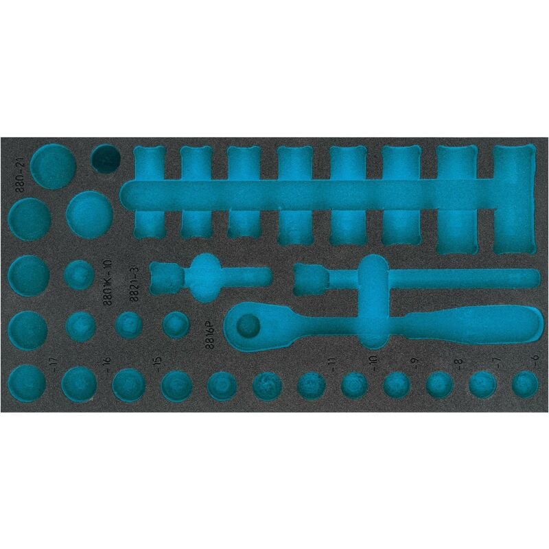 Hazet - Garniture en mousse souple bimatière 163-483L ∙ l x l : 342 mm x 172 mm